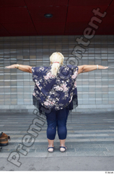 Whole Body Woman T poses White Casual Overweight Street photo references